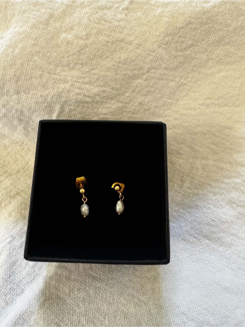 Gold and Pearl Drop Earrings - Classic Women Jewelry